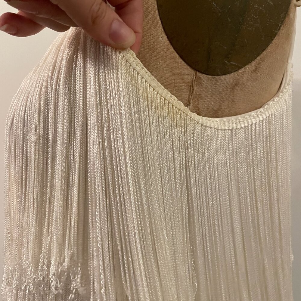 Elegant White Fringe Dress - Picture 10 of 16